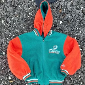Miami Dolphins reversible kids puffer